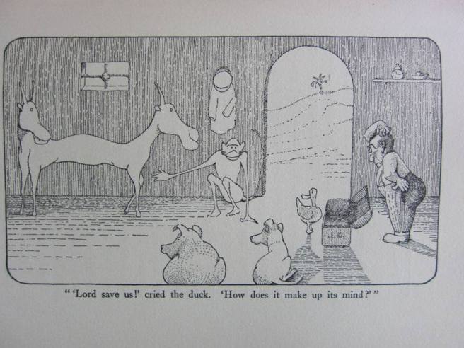Pushmi-Pullyu illustration in The Story of Doctor Dolittle 1920 edition